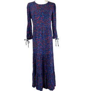 Womens Dress Sz M Dark Fairy Whimsigoth Witchy Cottage Feminine Herbalist Maxi